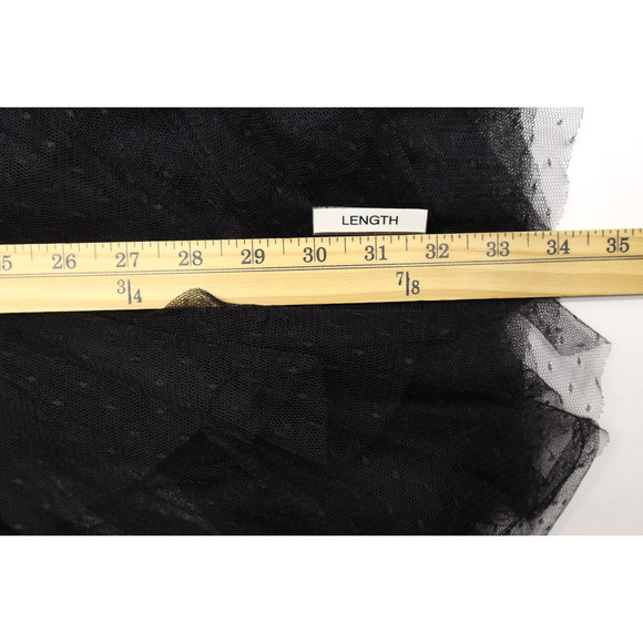 Anthropologie Women's The Cheri Ruffled Tulle Midi Skirt Black Sz XL NEW - Picture 6 of 11